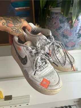Nike Air Force 1 Low ’07 PRM Just Do It White Orange 2018 Men 6.5 Women 8